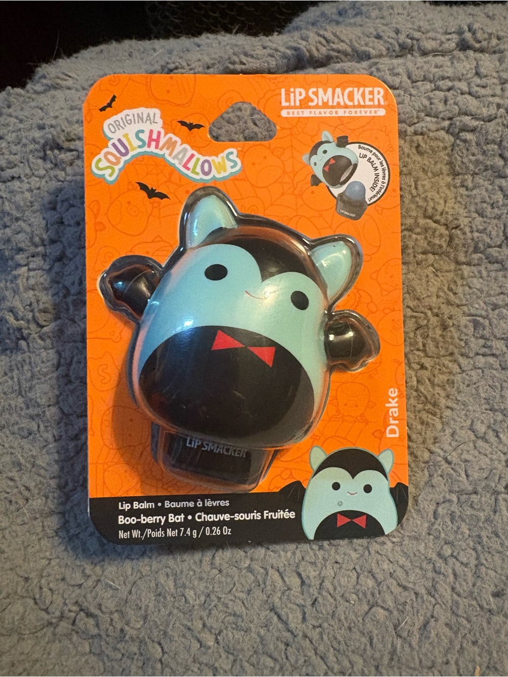 Squishmallows Lip Smacker Drake the Boo-berry Bat Lip Balm